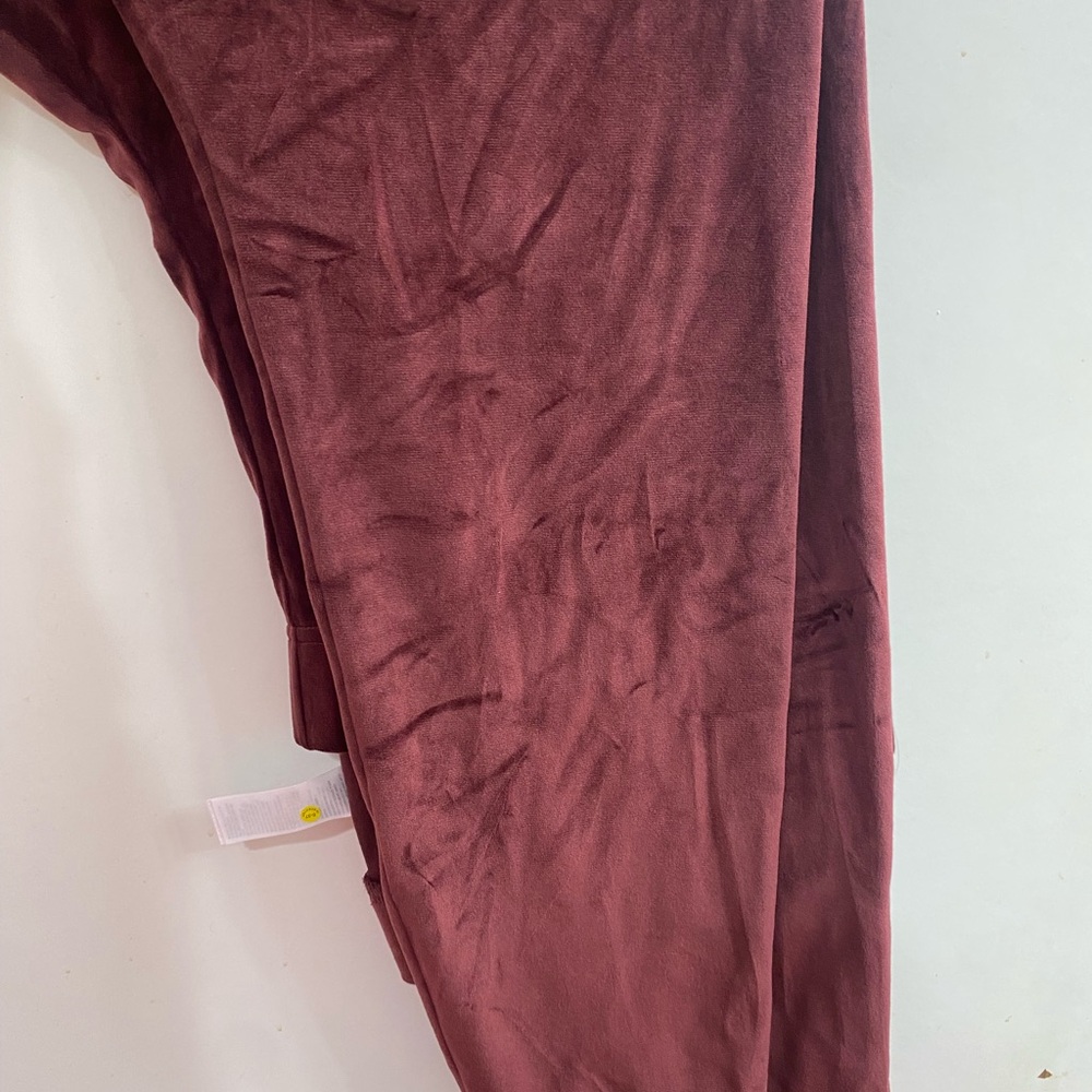 NWT Old Navy Maroon Velvet Leggings - Picture 7 of 8